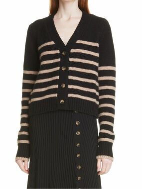 La Ligne Mini Marin Stripe V-Neck Cardigan